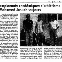 championnat académique athlétisme  Si Mohamad Jaouab